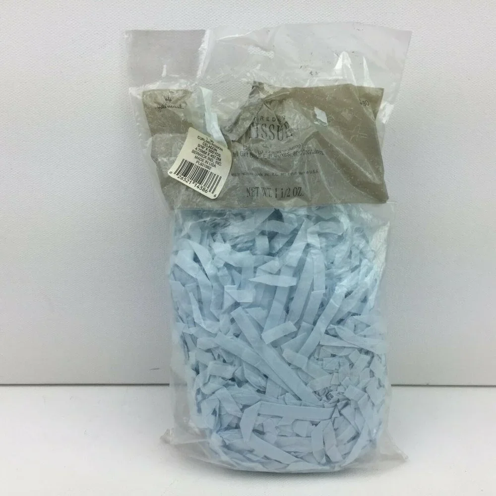Shred Accordion Crinkle Streamer Tissue Paper Gift Box Filler Green Pink Blue